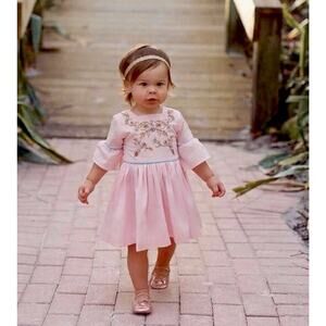 Well Dressed Wolf Girls Size 8 Pink Boho Jo Dress NWT